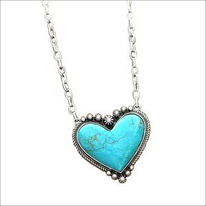 Turquoise Stone Silver Alloy Y Necklace with Bull Head Pendant